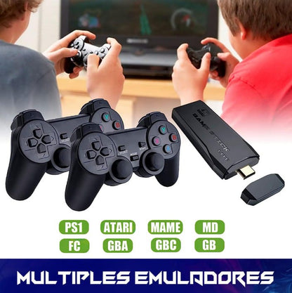 Game Stick Ultra 4K - 10.000 Juegos + 2 Controles Inalámbricos